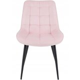  BERA stolica - svijetlo ružičasti baršun / crne noge x 3 | shoptok.hr