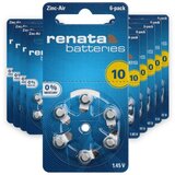 Renata baterija ZA10 1,45V zink-air baterija za slusni aparat, pakovanje 6kom