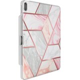 AVIZAR Protiudarna torbica z marmornim vzorcem in video stojalom – iPad Air 13 2026, Bela / Roza, (5000274203) | Shoptok.si