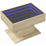  Stolić za kavu LED boja hrasta 70x50x45 cm konstruirano drvo | shoptok.hr