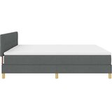  Krevet s opruga kutije Tamno siva 200 x 200 cm tkanina | shoptok.hr