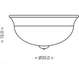 Brilagi Plafonsko svetlo FRESCO 2xE27/40W/230V prečnik 30 cm srebrno | Eponuda.com