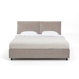Bonami Selection Oblazinjena zakonska postelja taupe z odlagalnim prostorom z ležiščem/roštom 180x200 cm Myra Pillow - | Shoptok.si