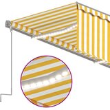  Automatska tenda s roletom i senzorom LED 3,5x2,5 m žuto-bijela | shoptok.hr