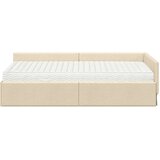  Kotni okvir postelje z matrico Drugo 2 pcs krema blago, (5000123995) | Shoptok.si