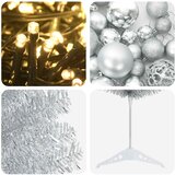  Umjetno usko božićno drvce s kuglicom 150 cm 150 LED lampica | shoptok.hr