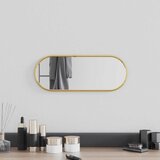  Zidno ogledalo zlatna 40x15 cm ovalno | Shoptok.si