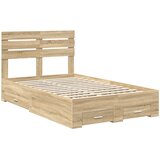  Krevetna konstrukcija s ladicama Sonoma hrast 135 x 190 cm | Shoptok.si
