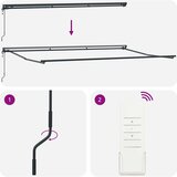 vidaXL Retraktilna tenda Burgundija 500 × 300 cm Poliester in kovina, (5000143555) | Shoptok.si