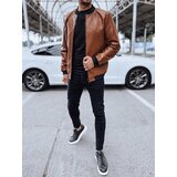 DStreet Leather men's camel bomber jacket | shoptok.hr
