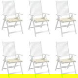 vidaXL jastuci za vrtne stolice 6 kom krem 40 x 40 x 3 cm od tkanine | shoptok.hr