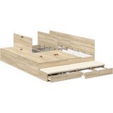  Postelja z dodatnim prostorom za shranjevanje Rjava Inženirski les, (22103224) | Shoptok.si