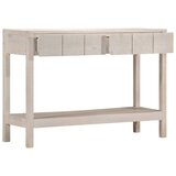 Konzolni stol bijeli 110 x 35 x 75 cm od masivnog drva manga | Eponuda.com