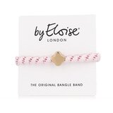 By Eloise London Woven Gold Quatrefoil Soft Pink gumice za kosu | shoptok.hr