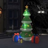 vidaXL Napihljiva novoletna jelka LED notranje / zunanja 240 cm | Shoptok.si