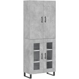 Maison Chic Visoka Komoda - Predalnik betonsko siva 69,5x34x180 cm inženirski les, (21722764) | Shoptok.si