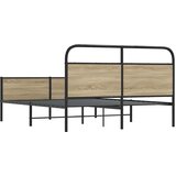  Metalni okvir kreveta bez madraca boja hrasta 160x200 cm | shoptok.hr