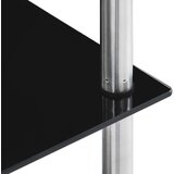 vidaXL Polica 6-nadstropna črna 40x40x160 cm kaljeno steklo, (20622659) | Shoptok.si