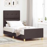  Krevetna konstrukcija Tamno smeđa 90 x 200 cm tkanina | shoptok.hr