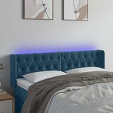  LED uzglavlje tamnoplavo 163x16x78/88 cm baršunasto | shoptok.hr