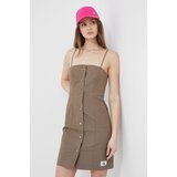 Calvin Klein Jeans Obleka rjava barva | Shoptok.si