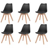 Maison Chic Jedilni stoli - Vzorci stoli 6 kosov črna plastika A1105, (22031742) | Shoptok.si