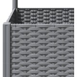  Vrtna sadilica s rešetkom svjetlosiva 80x80x136 cm PP | shoptok.hr