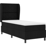  Postelja s vzmetnico - Črna - 80x200 cm - Tkanina, (22052660) | Shoptok.si