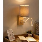  Brilagi - LED zidna lampa NUBILA WOOD 1xE27/25W/230V + LED/3W hrast/bela/sv. siva | Eponuda.com
