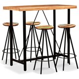 vidaXL Barska garnitura 5-delna trden akacijev les in predelan les | Shoptok.si