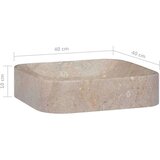  Umivaonik sivi 40 x 40 x 10 cm mramorni | shoptok.hr