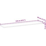  Plutajuće police 3 kom 120x30x2 cm Masivno drvo akacije s uljnim premazom | shoptok.hr
