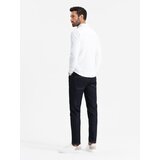 Ombre Men's knitted SLIM FIT long sleeve shirt - white | Eponuda.ba