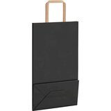  Papirnate vrećice 50 kom s ručkama crne 21x11x36 cm | shoptok.hr