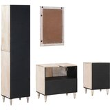  Set namještaja za kupaonicu 4 pcs Bijelo Čvrsto drvo manga | shoptok.hr