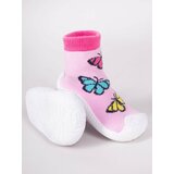 Yoclub Kids's Baby Girls' Anti-Skid Socks With Rubber Sole P1 cene