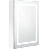  LED kupaonski ormarić s ogledalom sjajni bijeli 50 x 13 x 70 cm | shoptok.hr