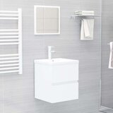 vidaXL Omarica za umivalnik bela 41x38,5x45 cm iverna plošča | Shoptok.si