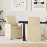 vidaXL Jedilni stoli 2 pcs krema 57 x 67 x 98 cm blago | Shoptok.si