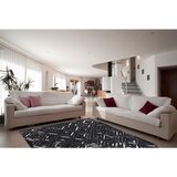 Novel RAVNO TKANA PREPROGA Spark 410 Schwarz / Silber 80/150 cm črna, srebrne barve | Shoptok.si