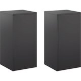  Stalak za biljke 2 pcs Crna 30 x 30 x 60 cm Čelik Slike