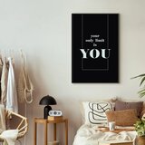  Slika - Key to Success (1-part) - Black and White English Inscriptions 80x120 U crnom drvenom okviru | shoptok.hr