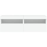  Zidni TV ormarići s LED svjetlima 2 kom bijeli 60x30x40 cm | shoptok.hr