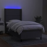  Krevet box spring s madracem LED tamnosivi 90x200 cm tkanina | shoptok.hr