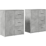  Komode 2 kom beton sive 60 x 31 x 70 cm od konstruiranog drva | shoptok.hr