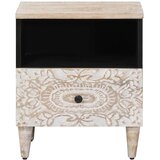  Ormar za krevet 2 pcs Bijelo 40 x 33 x 46 cm Čvrsto drvo manga | shoptok.hr