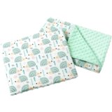Medi Partners Quilt 55x75 + pillow 35x30 cotton + minky – Mint hedgehogs + minty minky | ePonuda.com