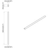  Cijev za ormar 12 pcs Srebrno 764 x 15 x 29 mm | shoptok.hr