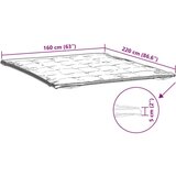 vidaXL Zaštita za madrac bijela 160x220 cm | shoptok.hr