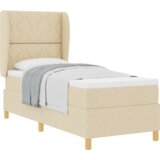  Box Spring Postelja z Blazino Krem 80x200 cm Tkanina, (22051805) | Shoptok.si